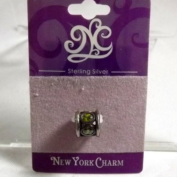 925 Olivine CZ Spacer Bead - Picture 1 of 6